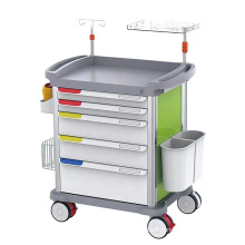 Commerical Hospital Crash Cart Hospital Furniture Drug & Medical Trolley Medication for Emergency Trolley 2 Years CE ISO Class I